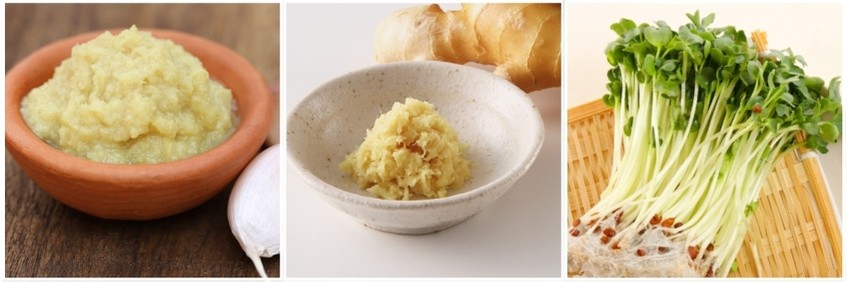 馬刺しに合う薬味