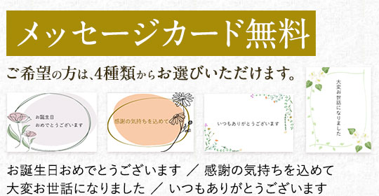 メッセージカード無料