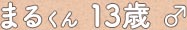 まるくん 13歳 ♂